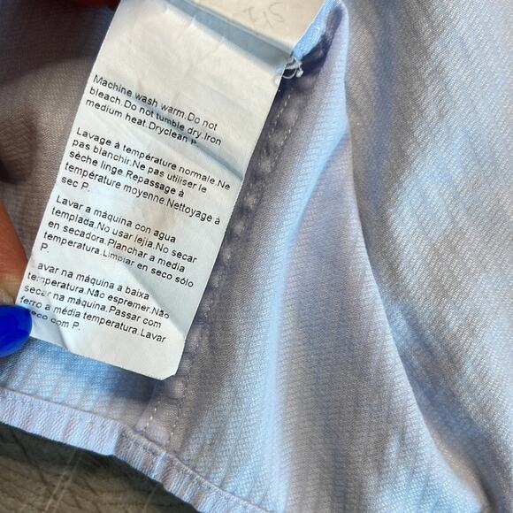 HUGO BOSS Light Blue Regular Fit Button Front Dress Shirt Men’s Size 17.5 Neck - Picture 7 of 9